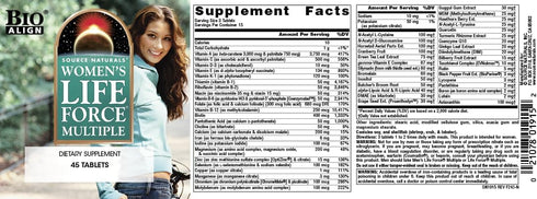 Source Naturals Women's Life Force Multiple, Daily Multivitamin & Immune Health, 45 Tablets