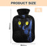 YETTASBIN 2L Black Cat Hot Water Bottle, Transparent Leakproof Hot Water Bag Washable Heat Resistant Water Bottle