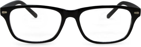 In Style Eyes Seymore Retro Bifocal Reading Glasses, Non-progressive Bifocal Readers for Women and Men, Clear Black