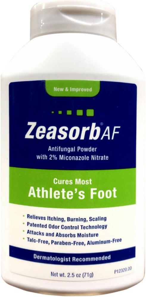 Zeasorb Medicated Powder for Foot Care, 2.5 Ounce (Pack of 3)