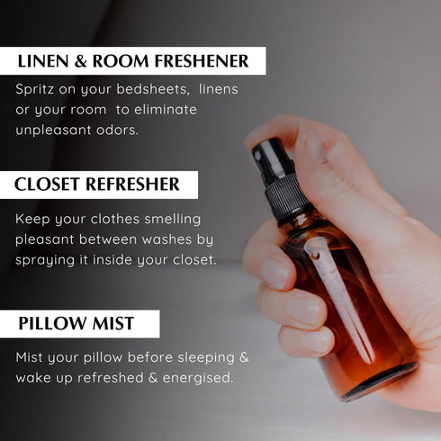 Lemongrass Room Linen & Pillow Spray by Aromafume, 100ml with Pure Lemongrass Essential Oil for Relaxation