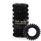 Kitsch Spiral Ponytail Holders for Women - Waterproof Hair Ties for Teens, Stylish Phone Cord Ties & Coils, 8 Pcs, Black