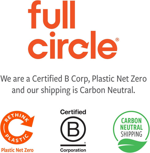 Pack 2 Full Circle Coconut Scrubber Sponges, of Dual-Sided, Plant-Based Sponges Made with Coconut Shells, Cellulose