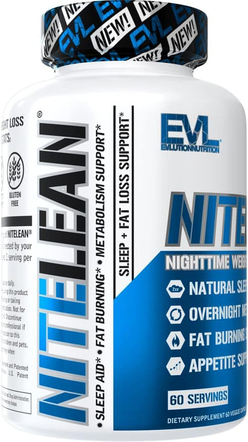 Evlution Nutrition Night Time Fat Burner Support, Overnight Sleep and Weight Loss Support Pills with Thermogenic Green