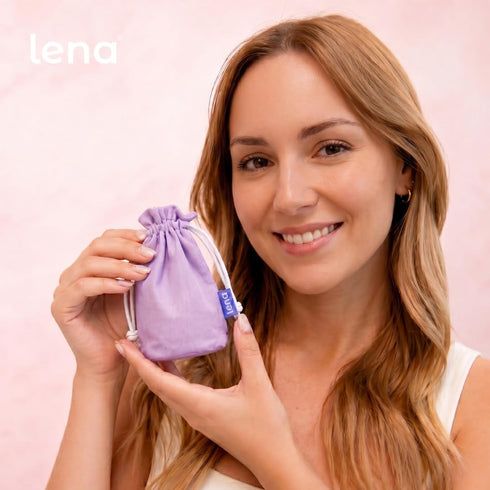 Lena Menstrual Cup Storage Bag Cotton Drawstring Pouch for Menstrual Cups, Period Cup Carrying Case, Breathable Cup