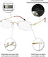 OCCI CHIARI Reading Glasses, 1.75 Magnification for Women Men, Trendy Reader with Titanium Frameless Clear Lens