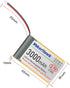 MakerHawk 2PCS 3.7V 3000mAh 103665 JST1.25 1000mA LiPo Battery Rechargeable Plug Lithium Polymer Battery with USB