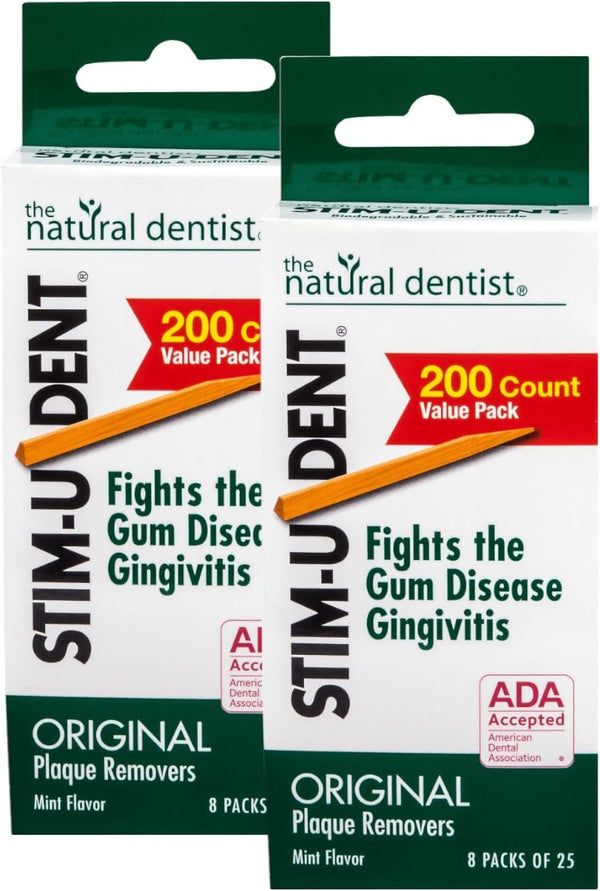 STIM-U-DENT Plaque Removers | Value Pack, Mint, 8 pk 25 ea (Pack of 2)