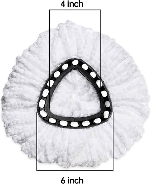 4 Pack Mop Heads Replacement for O-Ceda EasyWring Spin Mop, Microfiber Refill for Deep Cleaning