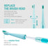 Vekkia Dragon Lord Electric Toothbrush Replacement Heads, 4 Pack, 7X More Plaque Removal, Blue