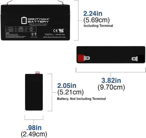 Mighty Max Battery 6V 1.3AH - 60-914 - Back-up Battery for GE Simon XT Panel by Mighty Max Battery
