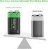 9V Lithium Battery - 9 Volt Lithium Battery 1200mAh for Smoke Detector, Fire Alarm, 4 Pack