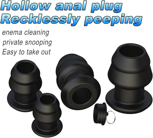 Large Hollow Silicone Butt Plug - Versatile Anal Dilator for Couples