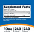 Nutricost Boron Capsules 10mg, 240 Vegetarian Capsules, Gluten Free and Non-GMO