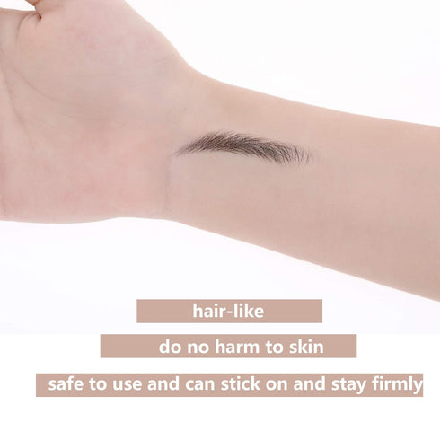 Maitys 12 Sheets 108 Pairs 4D Hair Like Waterproof Eyebrow Tattoos Stickers Temporary Transfer Brows Decal for Women