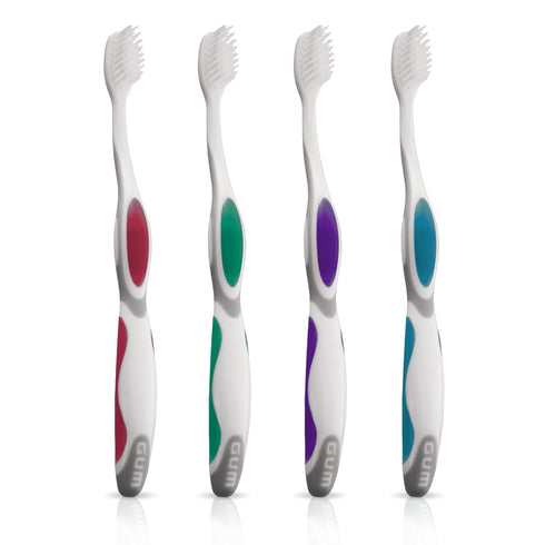 Sunstar 509P Summit+ (Pack 12) GUM Toothbrush, Compact Head, Sensitive Bristle