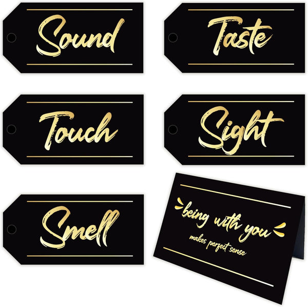 YIXAXKAO 5 Senses Gift Tags Set - Five Senses Card for Him -