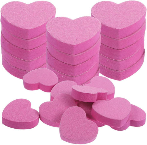 Ipetboom 100pcs Heart Shape Nail File Strips - Mini Buffer Block File for Toenails & Fingernails