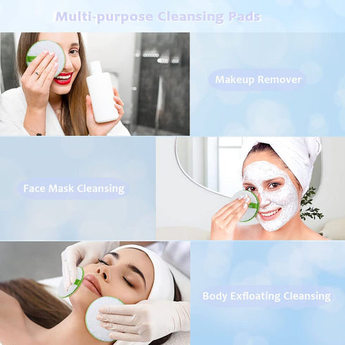Reusable Makeup Remover Pads, Facial Make Up Removal Wipes, Washable Cloths, Hypoallergenic for Mascara, 3 pcs, 4.5" Dia