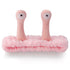 Light Pink Snail Face Wash Headband, Funny Skincare Spa Headband with Cute Alien Antenna for Women