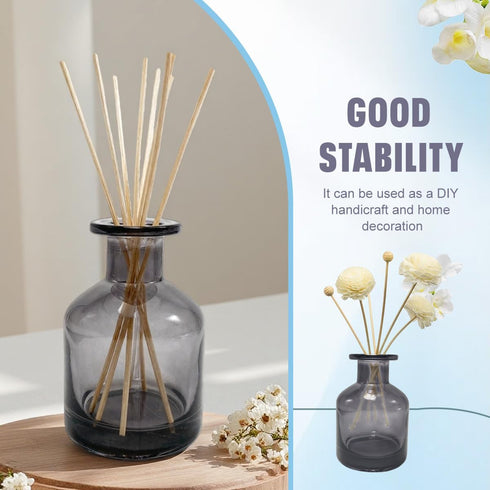 QUUPY 1PCS 150ml/5oz Sets Empty Refillable Glass Diffuser Bottle Exquisite Essential Oils Container for DIY Replacement