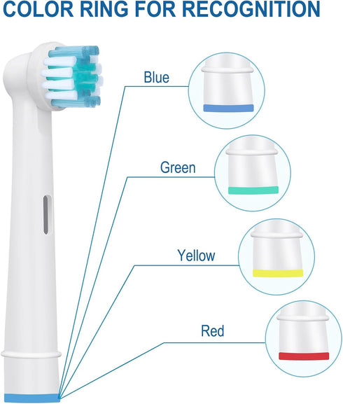 Electric Toothbrush Replacement Heads, Compatible with Oral B Precision Clean (8 Refills)
