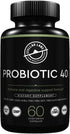 Stellar Labs Probiotic 40 Dietary Supplement, 60 Count, Vegan, Gluten-Free, Immune & Digestive Support