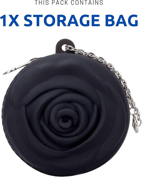 Menstrual Period Cup Case Storage Bag, Rose Design Silicon Material, Easy to Carry and Clean, Reusable Zero Waste