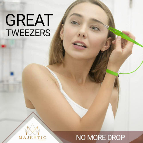 Majestic Bombay Point Tweezer for Women and Men – Precision Tweezers for Splinter, Ticks, Facial Hair Removal