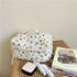 Kawaii Makeup Bag, Cute Floral Storage Organizer with Handle, Aesthetic Cartoon Zipper Toiletry Bag
