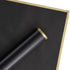 RUSPEPA 20 Sheets Flower Wrapping Paper - Black - Gold Edge Waterproof Floral Bouquet Packaging for Birthday, Wedding,