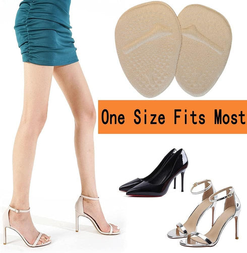 3 Pairs Metatarsal Pads for Women | Ball of Foot Cushions Soft Gel Inserts for Shoes, Non-Slip Foot Pad