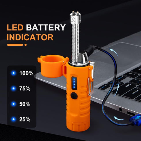 LcFun Rechargeable Electric Lighters with Flexible Neck, Dual Arc USB C Lighter for Candle, Camping, Outdoor Adventure