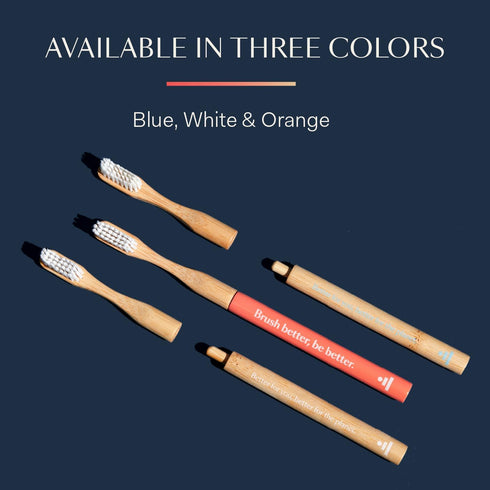 Better & Better Natural Bamboo Toothbrush - Soft Bristles, 100% Plant-Based, Eco-Friendly, Adult Size