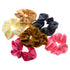Women Teen Girls Satin Scrunchies, Hair Accessories Elastic Ponytail Holder - Set of 2 (Green)