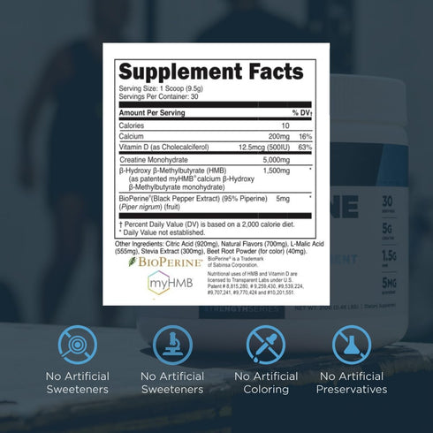 Transparent Labs Creatine HMB Powder, 30 Servings Strawberry Lemonade for Muscle Growth and Enhanced Energy