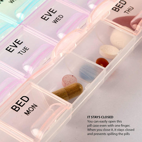 INKULTURE 28 4 Pack 1 Pill Medicine Organizer Reminder Storage Box Days or Weeks