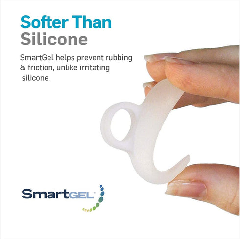NatraCure Gel Hammer Toe Crest Pads (Left/Right) - 2 Pairs Straightening Cushion for Mallet and Overlapping Toes