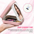 Travel Makeup Bag with LED Light Up Mirror, Waterproof Cosmetic Bag Train Case, Portable Makeup Box for Women Girls