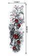 Pinone Full Arm Temporary Tattoo for Men and Women, 12 Sheets L19“xW7”