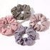Ivyu Silk Satin Scrunchies, No Crease Hair Ties for Women, Thick Ponytail Holders with Soft Elastic Bands