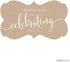 Andaz Press Fancy Frame Rectangular Label Stickers, Thank You for Celebrating with Us, Kraft Print, 36-Pack Wedding