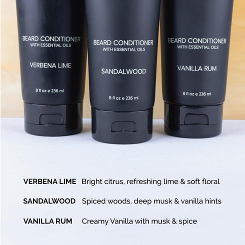 ZEUS Beard Conditioner Wash, Green Tea & Natural Ingredients to Cleanse & Soften Beard, Vanilla Rum, 8 oz.