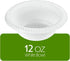 PLASTICPRO 200 PCS Premium Quality White Plastic Soup Bowls, 12 oz Disposable Lightweight Dishes for Parties Weddings