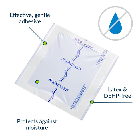 TIDI AquaGuard Sheet – 7” x 7” – Self-Adhesive Moisture Barrier, Shower Protection Sheet, 7 Sheets Per Package