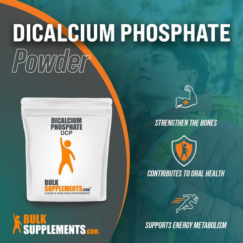 BulkSupplements.com Dicalcium Phosphate Powder, Calcium Supplement, 250 Grams (8.8 oz)