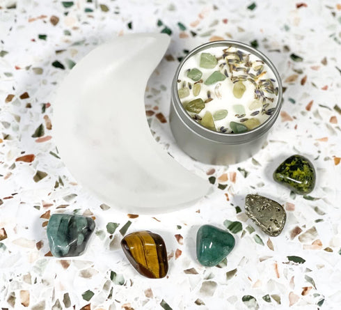 Set, Set, Wealth and Abundance Crystal Kit, Manifestation Crystal Money Stones, Abundance Crystal Crystals for Success
