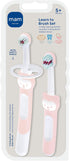 MAM Learn to Brush Set for Baby, 1 Toothbrush, 1 Training Brush, 1 Safety Shield, Interactive App, Blue