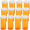 Empty Plastic Pill Bottles with Easy Open Snap Caps, Prescription Medication Vials, Clear Containers (12pcs)