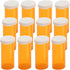 Empty Plastic Pill Bottles with Easy Open Snap Caps, Prescription Medication Vials, Clear Containers (12pcs)